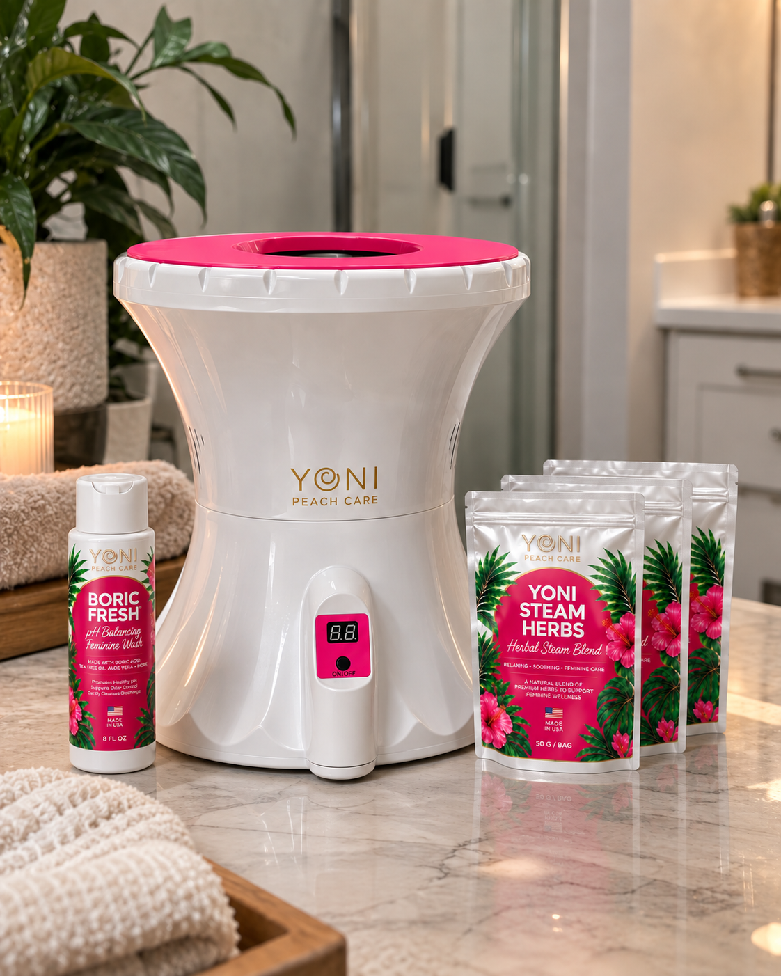 Rejuvenating V-Pot, Sacred Feminine Herbal Blend and Boric Fresh wash