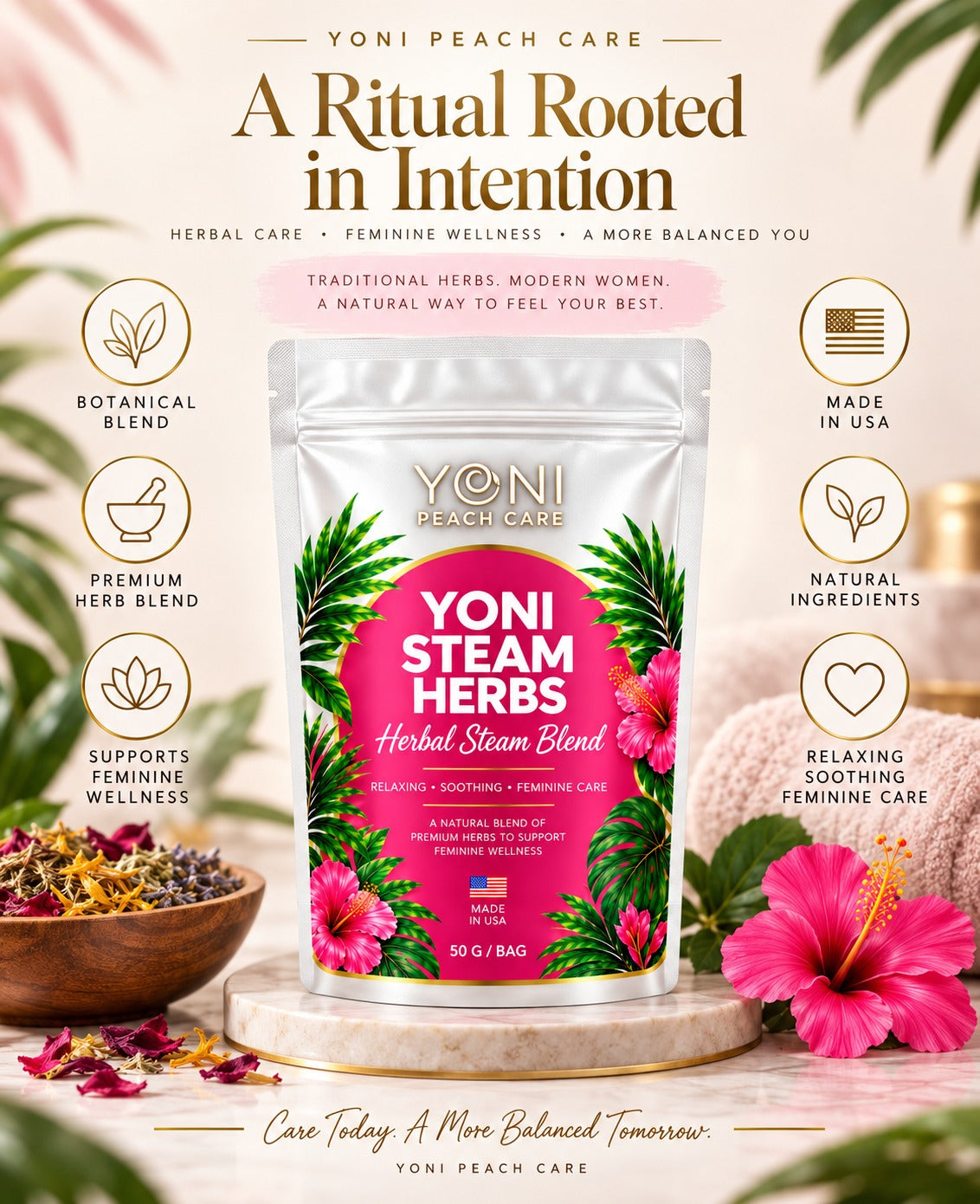 YPC Ritual collection featuring Sacred Feminine Herbal Blend