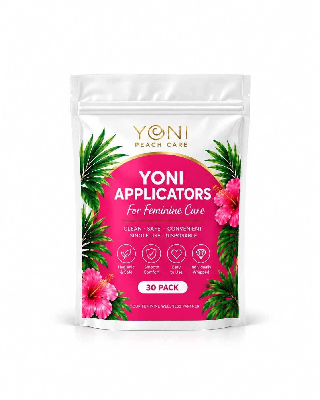 Yoni Peach Care disposable suppository applicators 30-pack and 15-pack