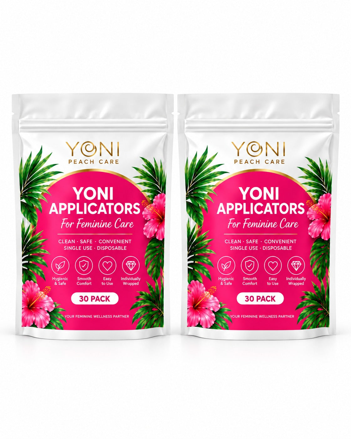 Yoni Peach Care disposable suppository applicators 30-pack