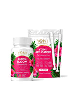 Boric Bloom Essentials Bundle: Boric Bloom 600 mg suppositories with a 30-pack of disposable applicators