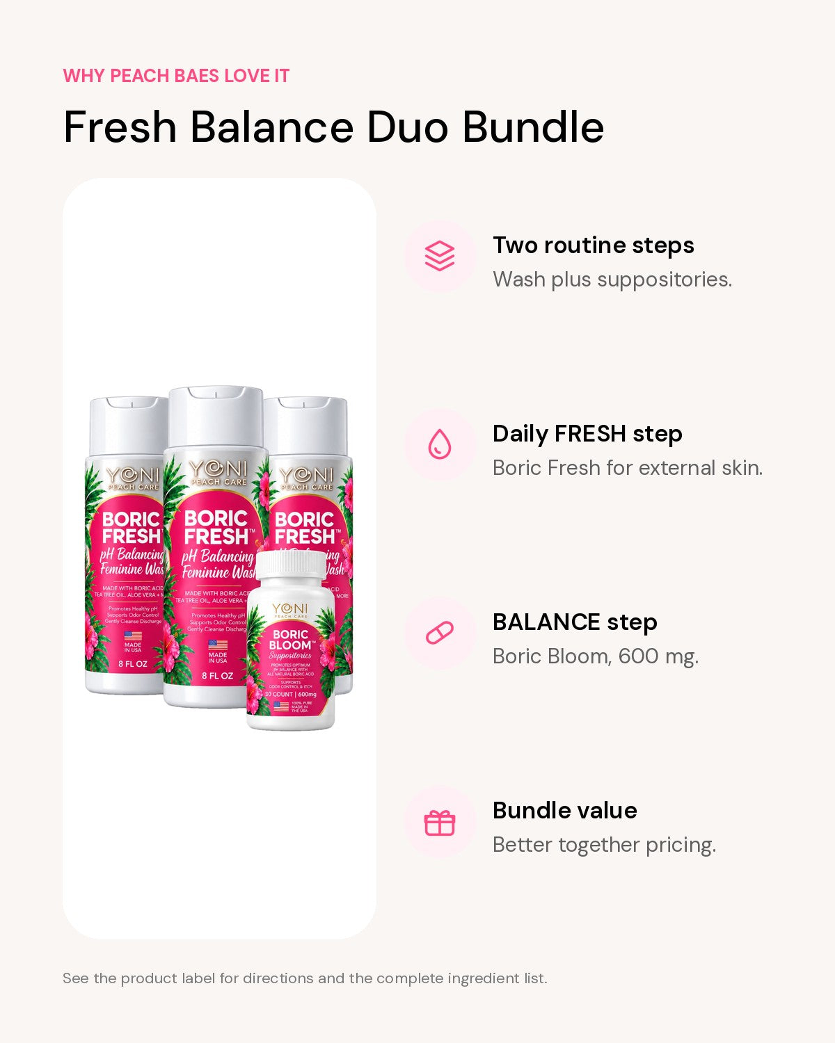 Fresh Balance Duo Bundle benefits: Two routine steps, Daily FRESH step, BALANCE step, Bundle value