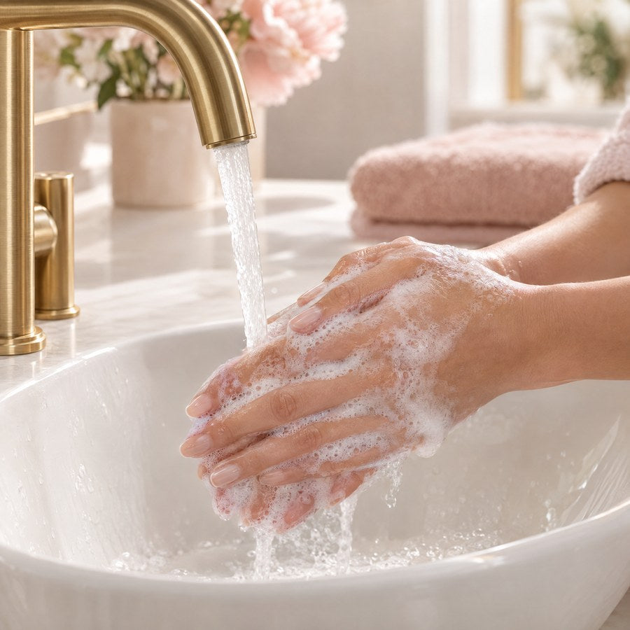 How to use Boric Bloom, step 1: Wash up