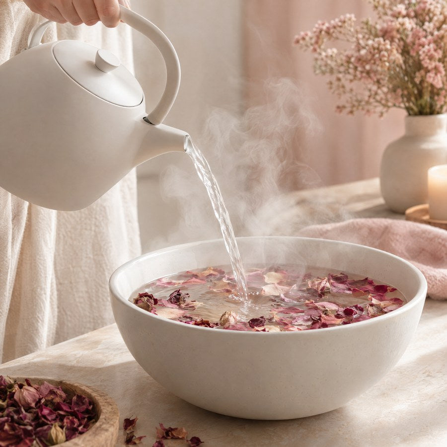 How to use Essence Steam Ritual, step 2: Add water & herbs