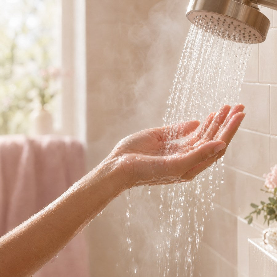How to use Gentle Glow wash, step 1: Wet