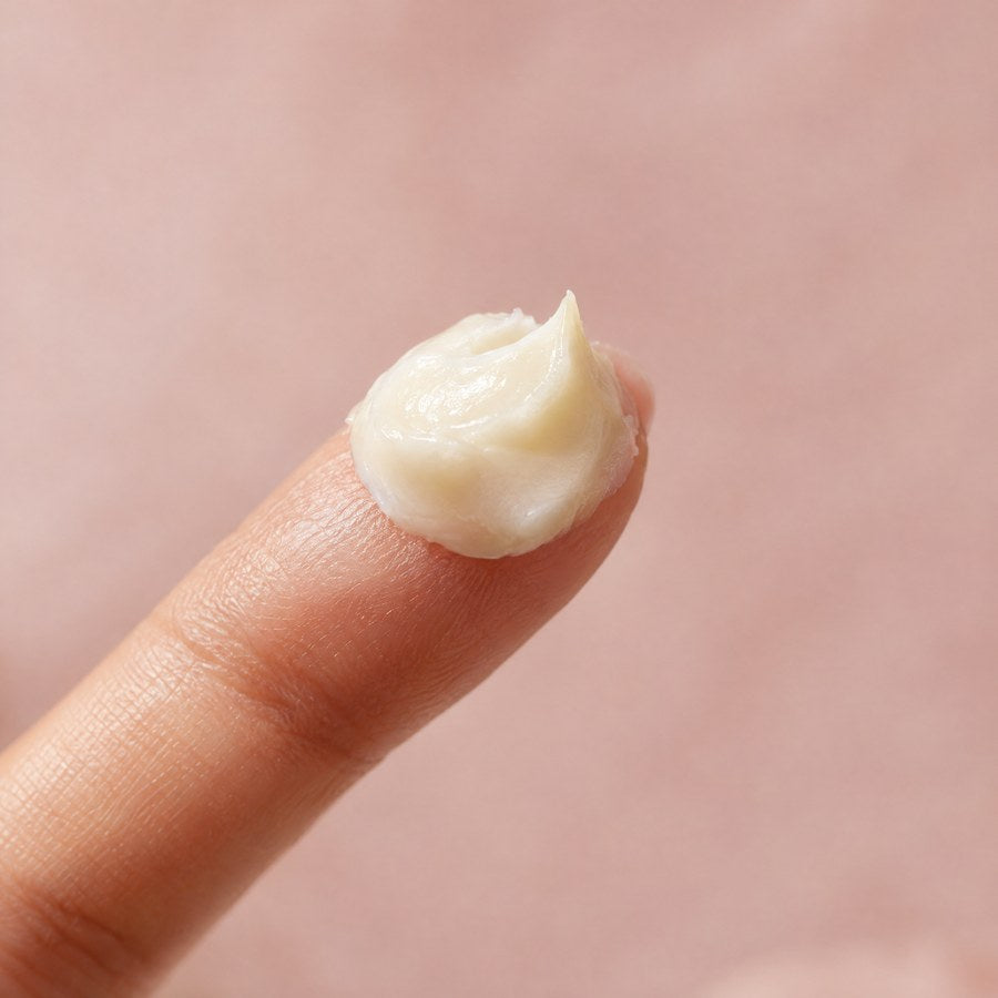 How to use Peach Soft Vulva Balm, step 2: Pea-sized amount