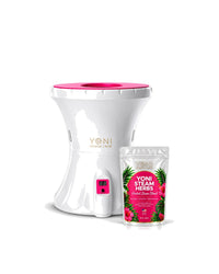 Yoni Peach Care Rejuvenating V-Pot electric at-home steam seat with digital settings and Yoni Steam Herbs pouch